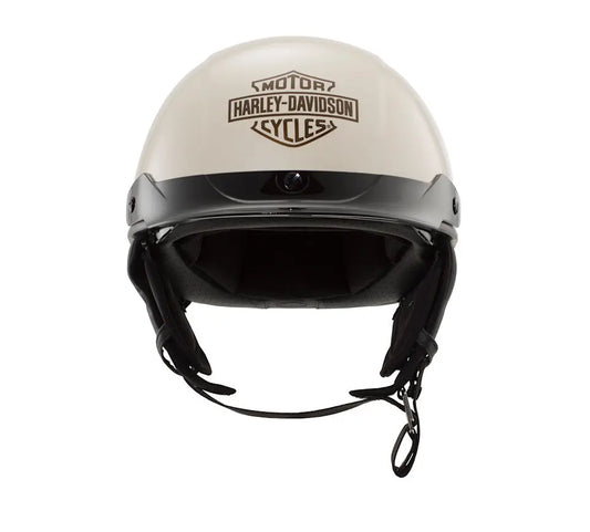 Busby Ultra-Light Sun Shield J03 1/2 Helmet - White Sand Pearl Gloss Harley Davidson
