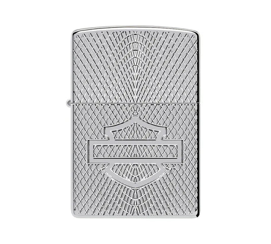 Harley-Davidson Armor High Polish Chrome Deep Carve Windproof Lighter Harley Davidson